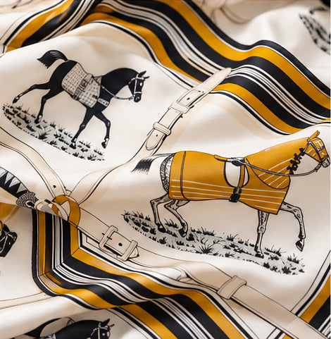 Equestrian Horse Harness Square Scarf