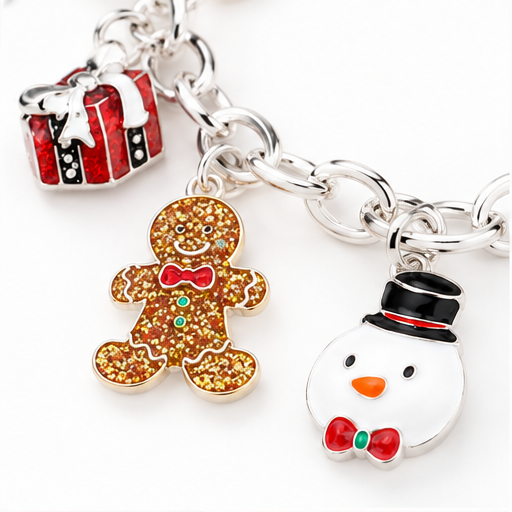 Christmas Cheer Holiday Charm Toggle Bracelet