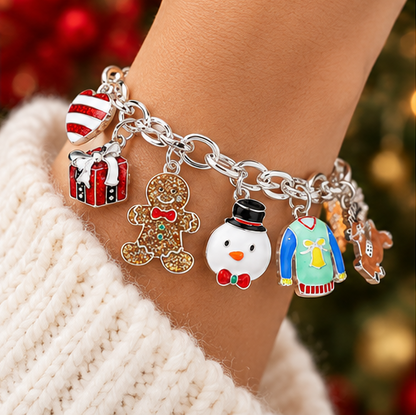 Christmas Cheer Holiday Charm Toggle Bracelet