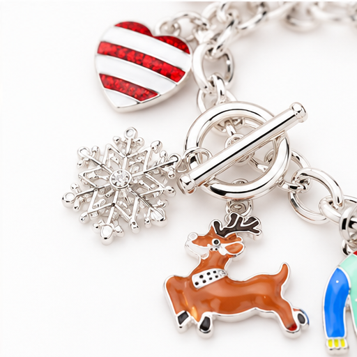 Christmas Cheer Holiday Charm Toggle Bracelet