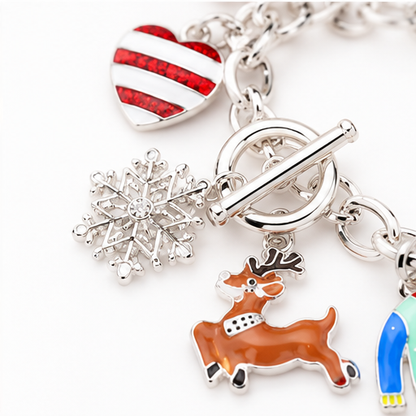 Christmas Cheer Holiday Charm Toggle Bracelet