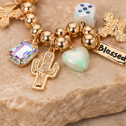 Blessed & Wild Western Charm Stretch Bracelet