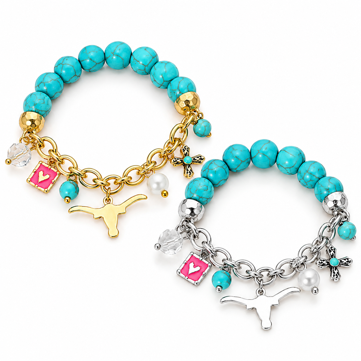 Wild at Heart Turquoise Western Charm Bracelet