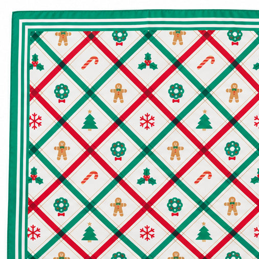 Merry & Bright Christmas Plaid Square Scarf