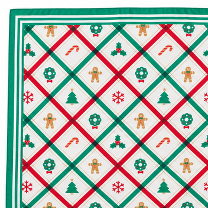 Merry & Bright Christmas Plaid Square Scarf