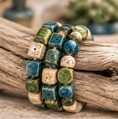 Seashore Clay Beaded Stretch Bracelet Set | 3-Piece Stack