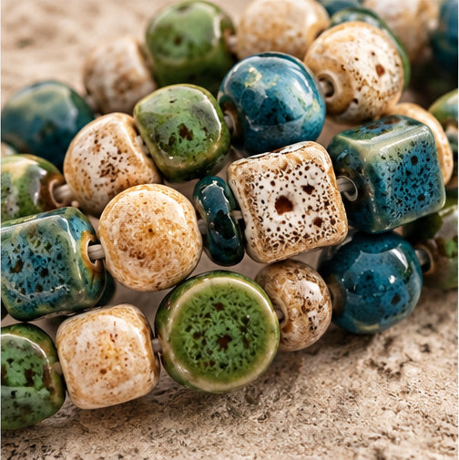 Seashore Clay Beaded Stretch Bracelet Set | 3-Piece Stack
