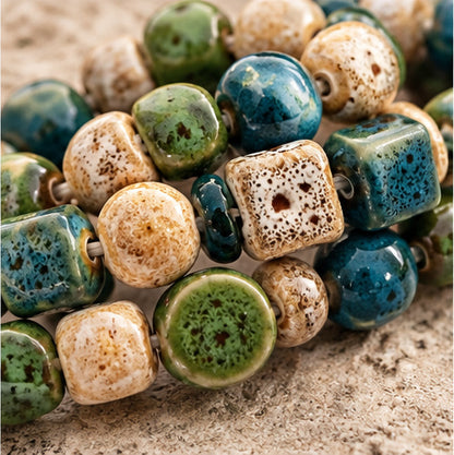 Seashore Clay Beaded Stretch Bracelet Set | 3-Piece Stack