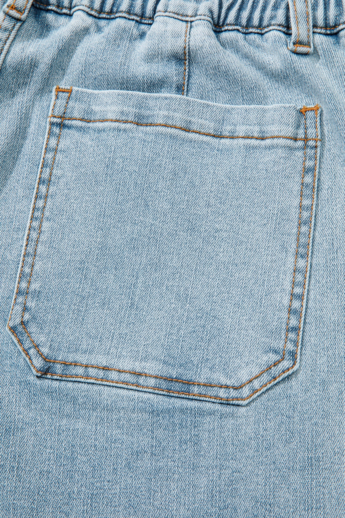 Blue Haven Patch-Pocket Wide-Leg Jeans