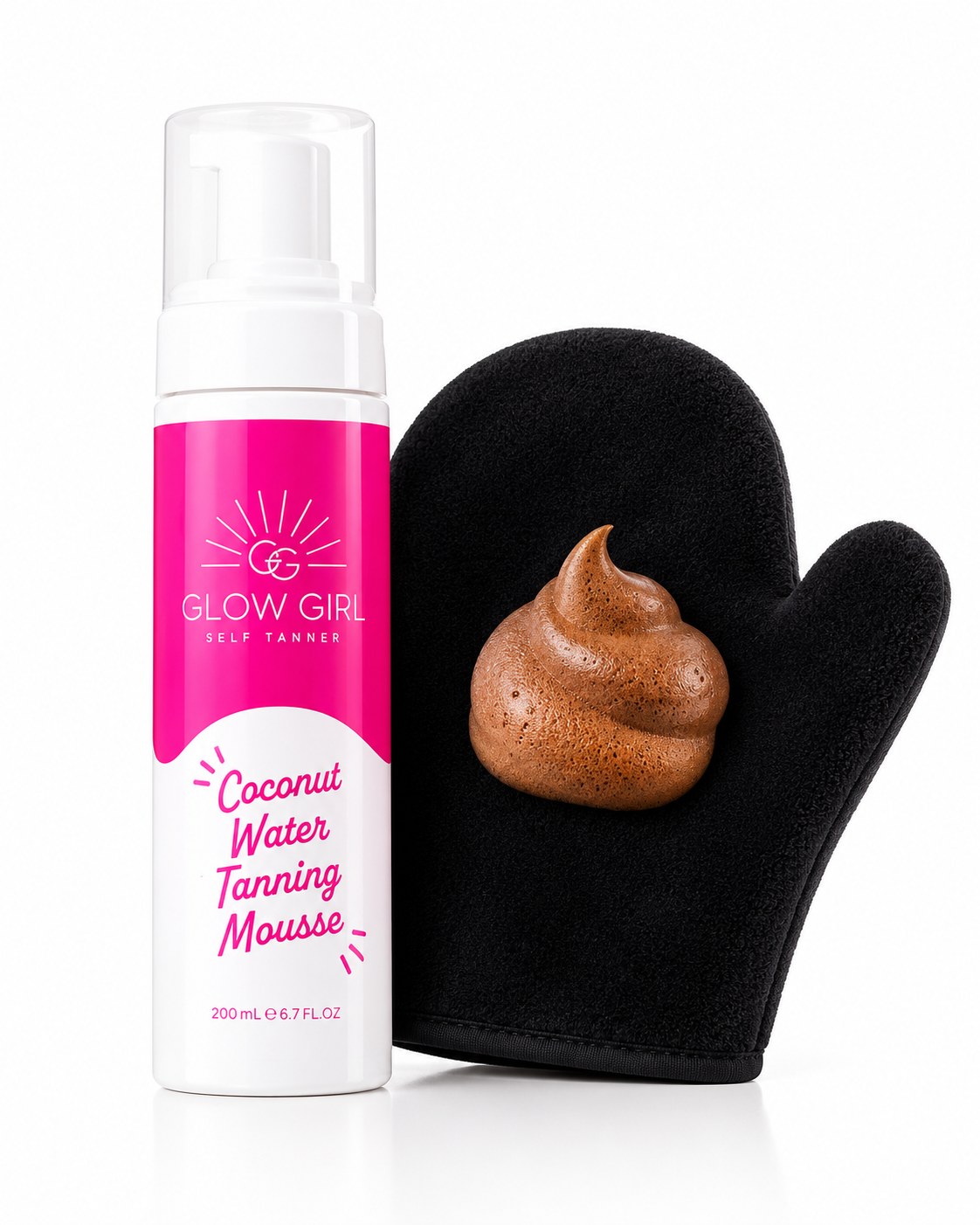 Glow Girl Coconut Water Self-Tanning Mousse | Hydrating Dark Tan
