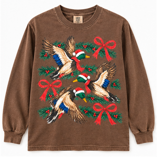 Ducks and Holly Tee/Long Sleeve