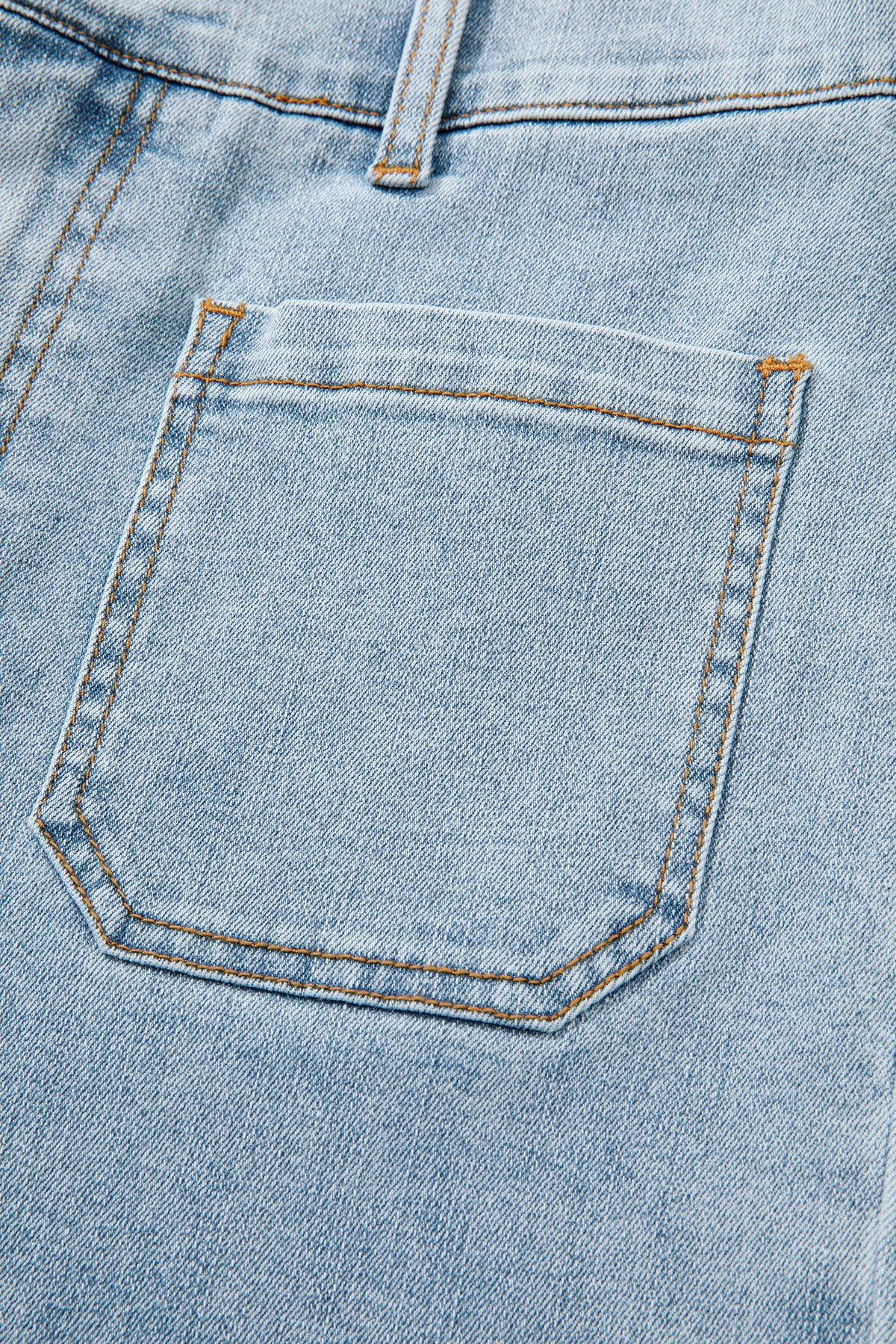 Blue Haven Patch-Pocket Wide-Leg Jeans