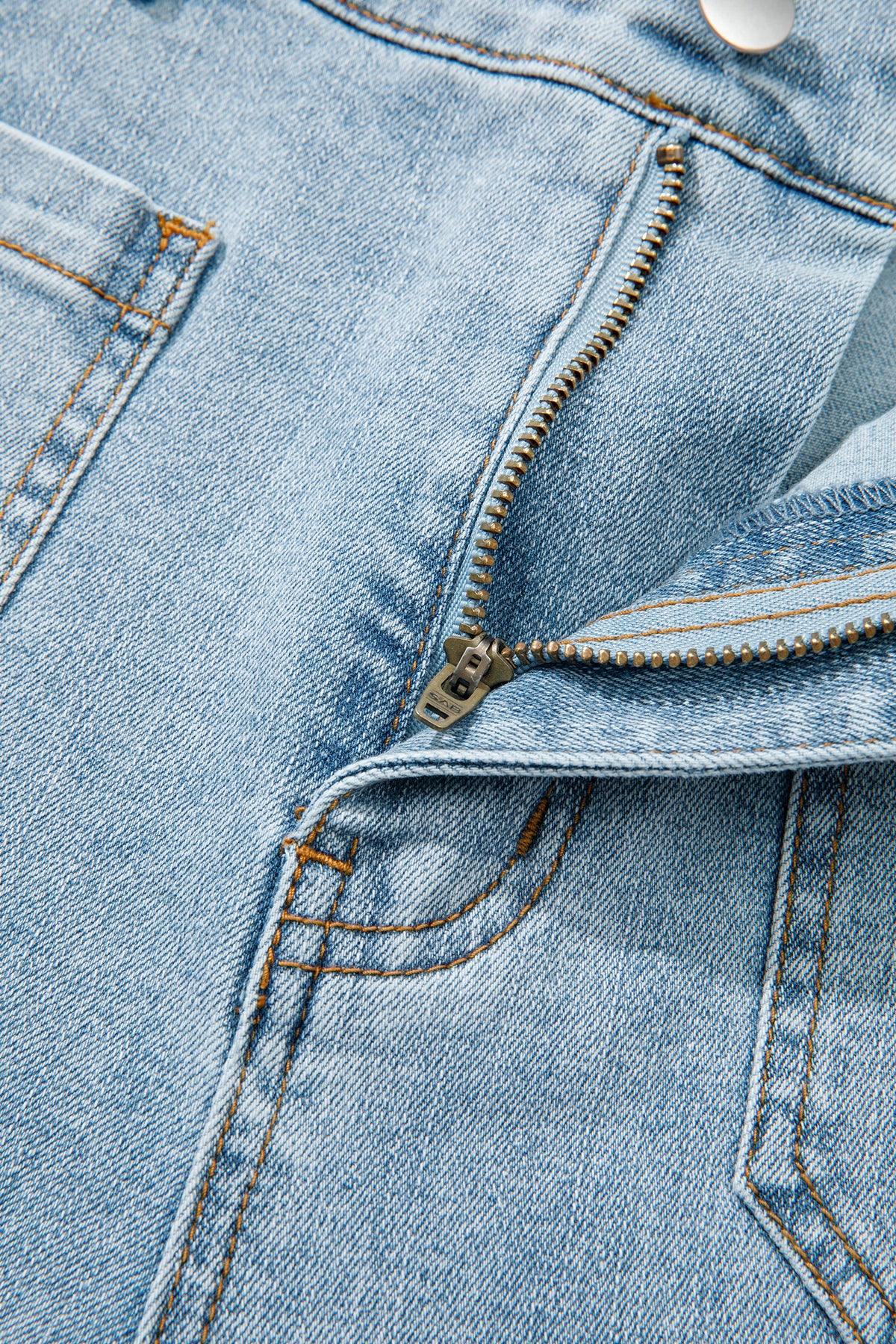 Blue Haven Patch-Pocket Wide-Leg Jeans