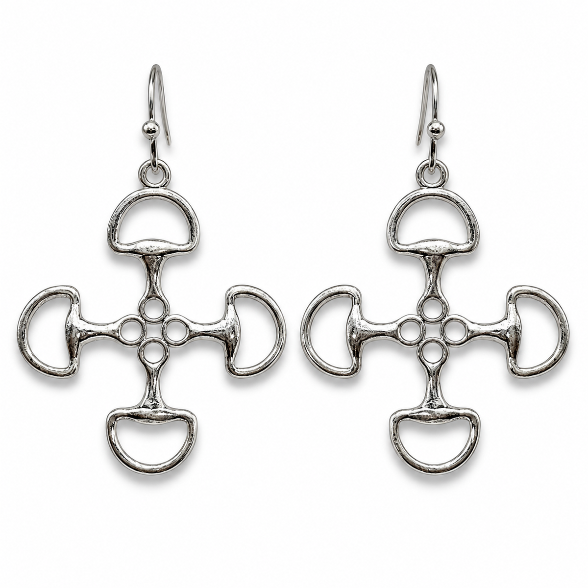 The Bridle Cross Earring | Equestrian Statement Drop
