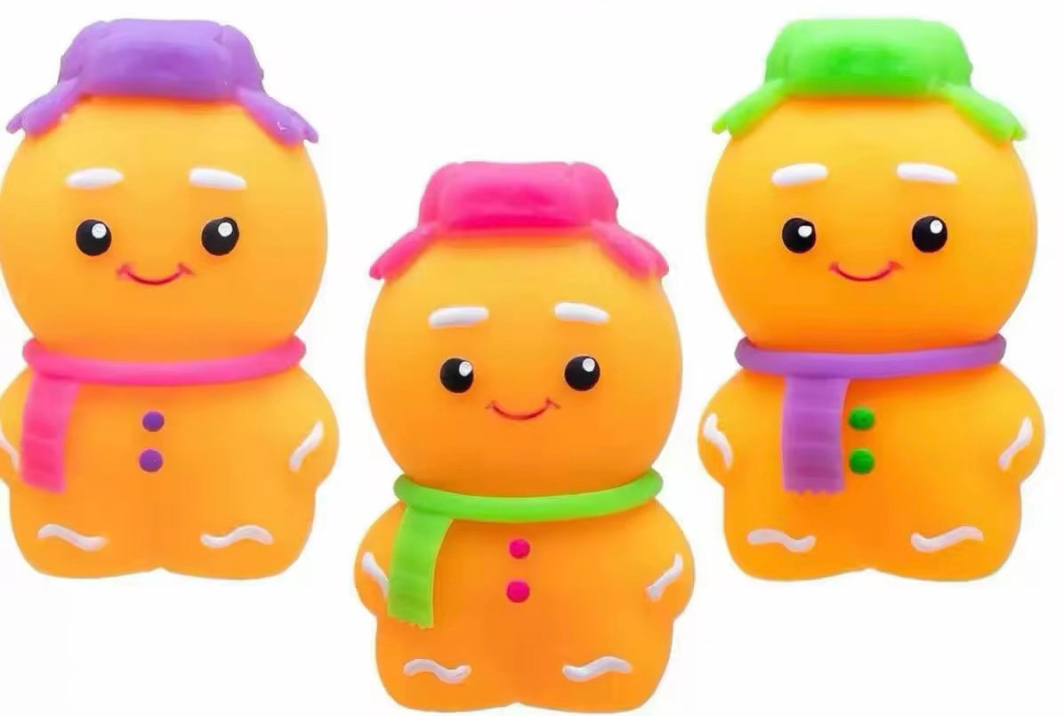 Gingerbread Cutie Christmas Squishy Toy – Assorted Colors