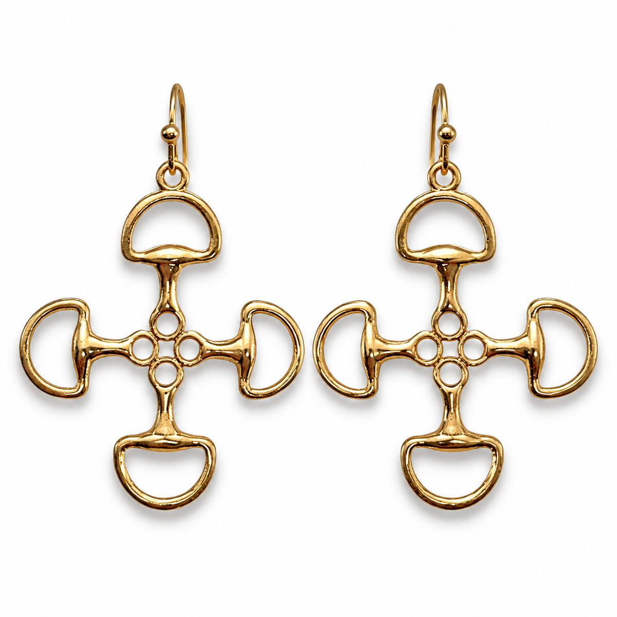 The Bridle Cross Earring | Equestrian Statement Drop