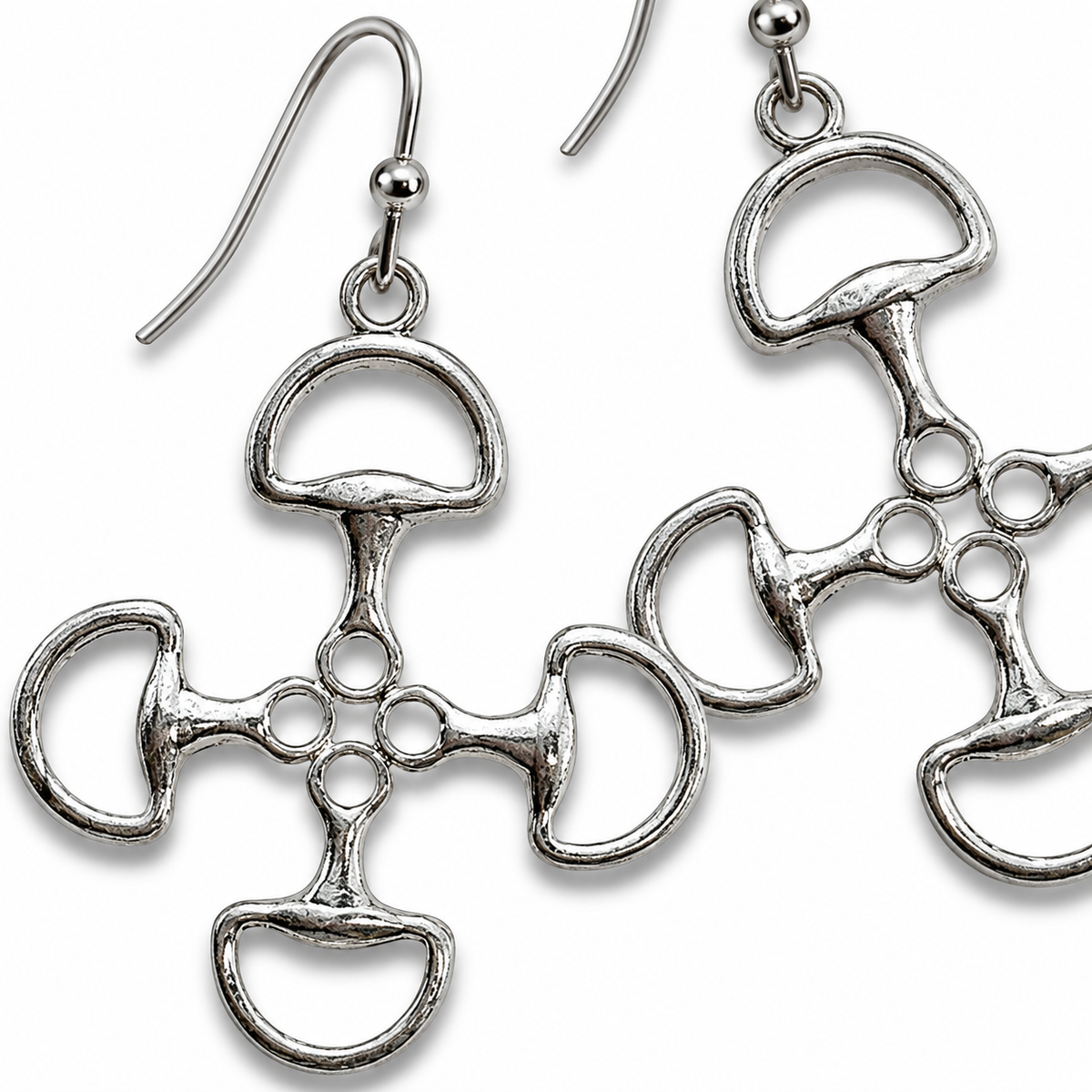 The Bridle Cross Earring | Equestrian Statement Drop