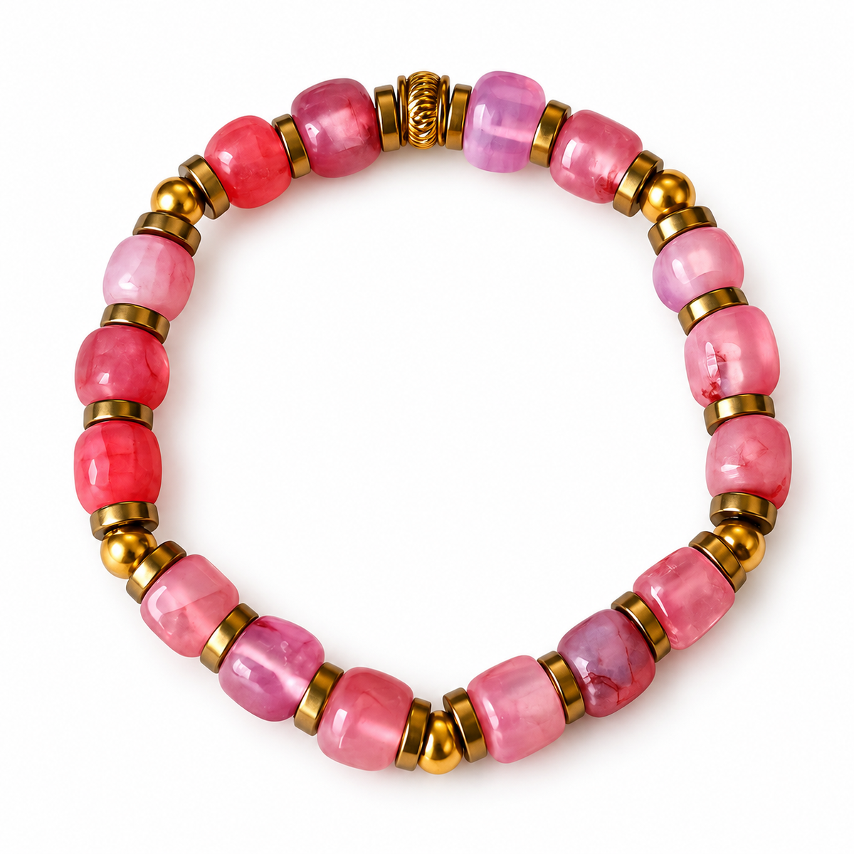 Hematite & Agate Gemstone Bracelet