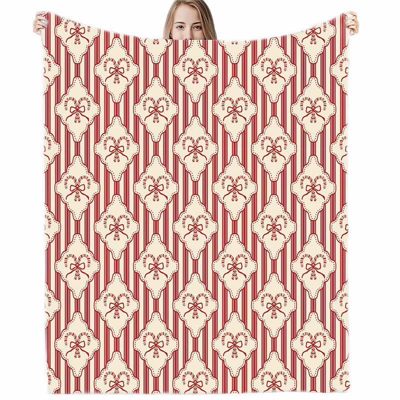 Striped Elegant CandyCane Blanket *READY TO SHIP*