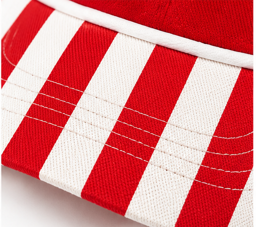 HO HO HO Striped Christmas Snapback Hat | Red & White Embroidered Holiday Cap