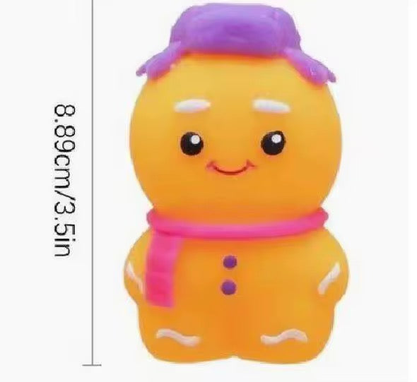 Gingerbread Cutie Christmas Squishy Toy – Assorted Colors
