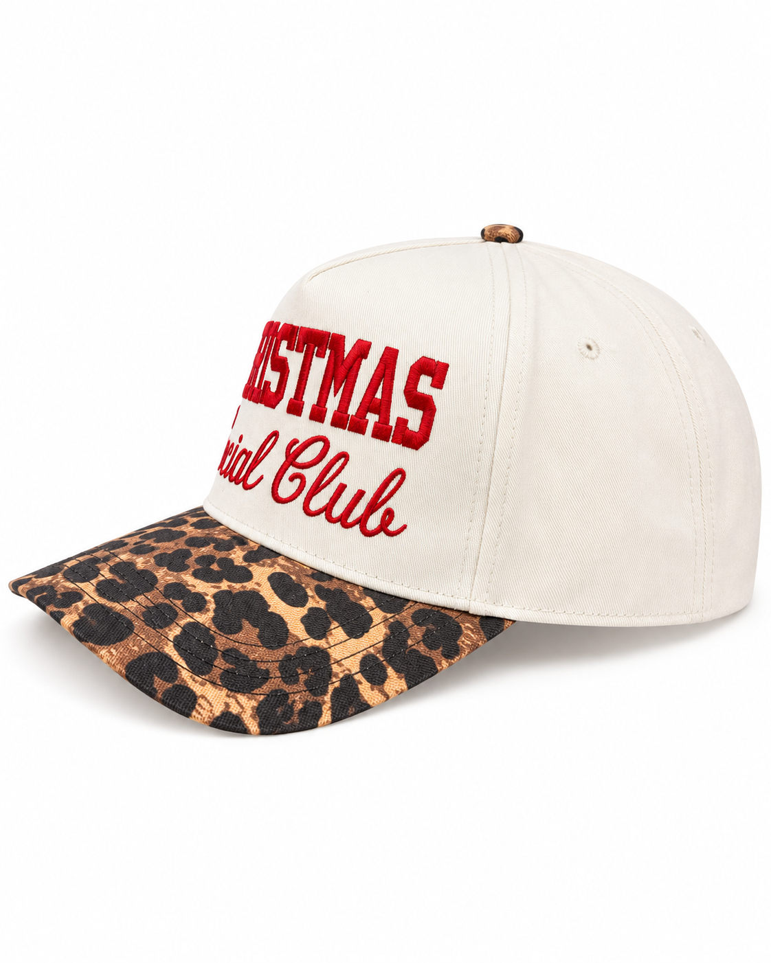 Christmas Social Club Leopard Print Snapback Hat