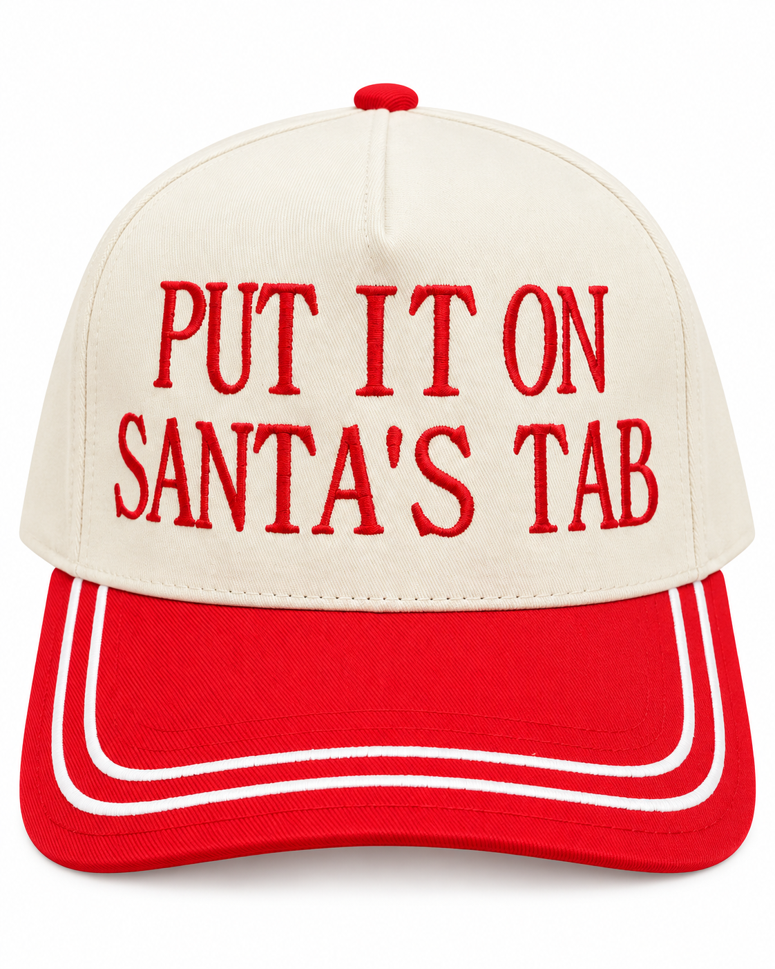 Put It On Santa’s Tab Embroidered Christmas Snapback Hat
