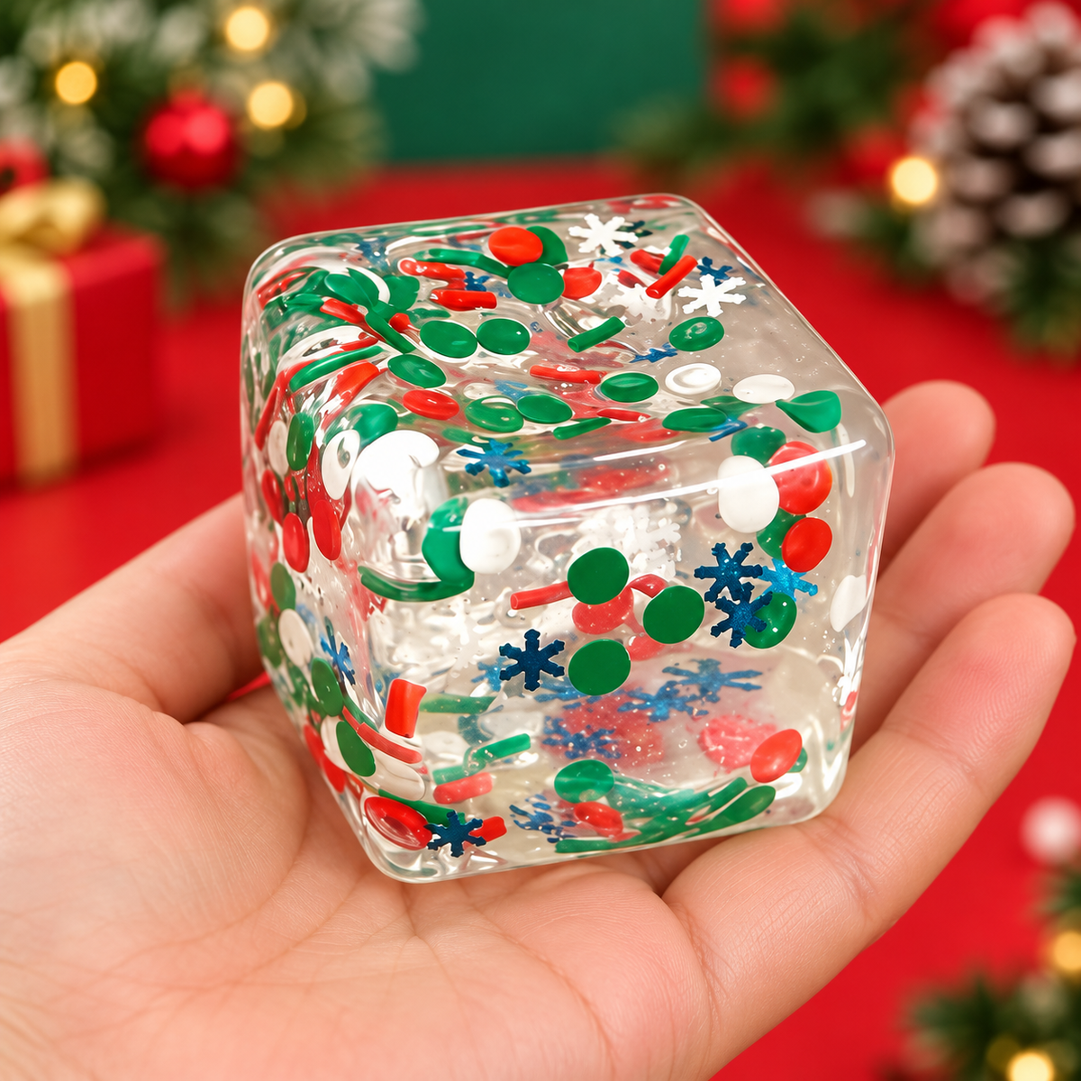 Christmas Cube Squishy Fidget Toy – Mystery Holiday Design