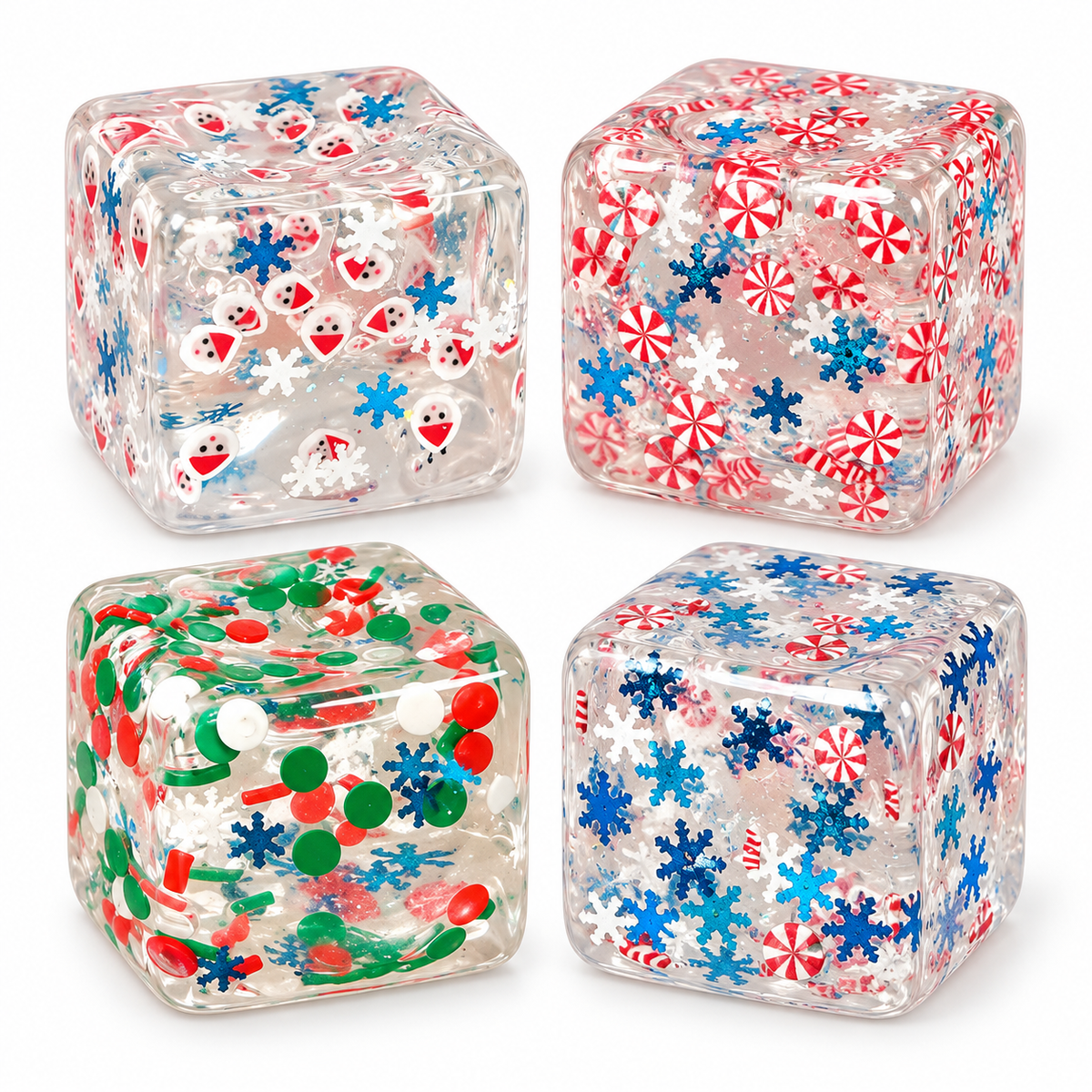 Christmas Cube Squishy Fidget Toy – Mystery Holiday Design