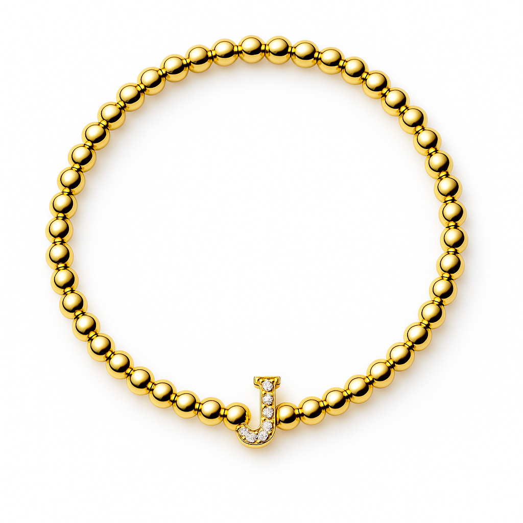 Golden Initial Glow Bracelet