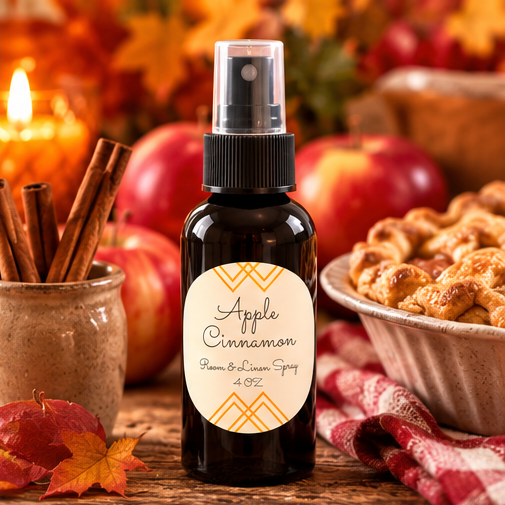 Apple Cinnamon Room & Linen Spray | Double-Scented 4 oz
