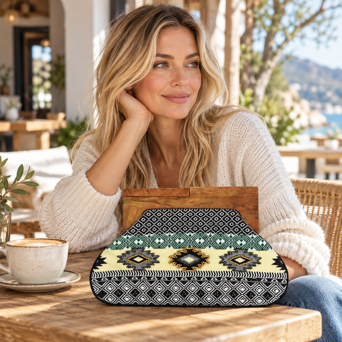 The Palm Springs Social Geometric Clutch | Mint & Lemon
