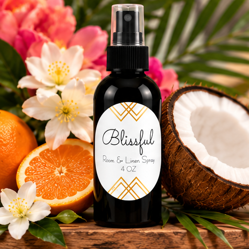 Blissful Room & Linen Spray | Sweet Floral, Fruity & Amber Fragrance – 4 oz
