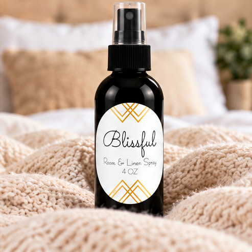 Blissful Room & Linen Spray | Sweet Floral, Fruity & Amber Fragrance – 4 oz