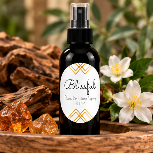 Blissful Room & Linen Spray | Sweet Floral, Fruity & Amber Fragrance – 4 oz