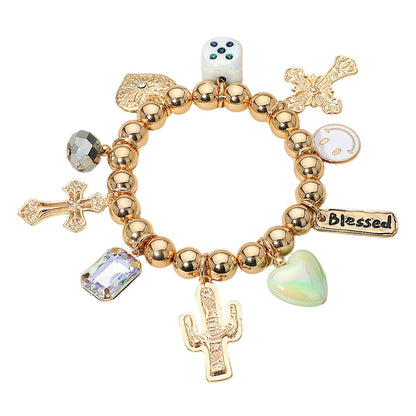 Blessed & Wild Western Charm Stretch Bracelet