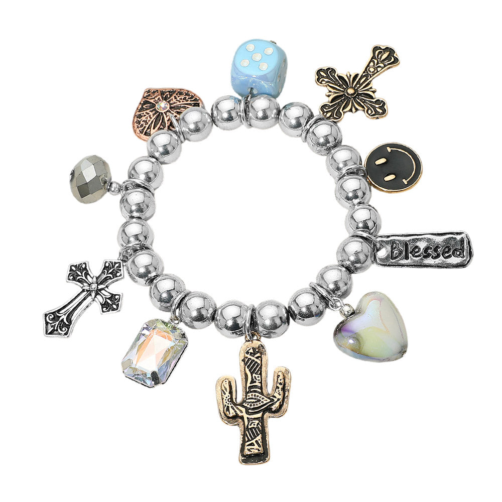 Blessed & Wild Western Charm Stretch Bracelet