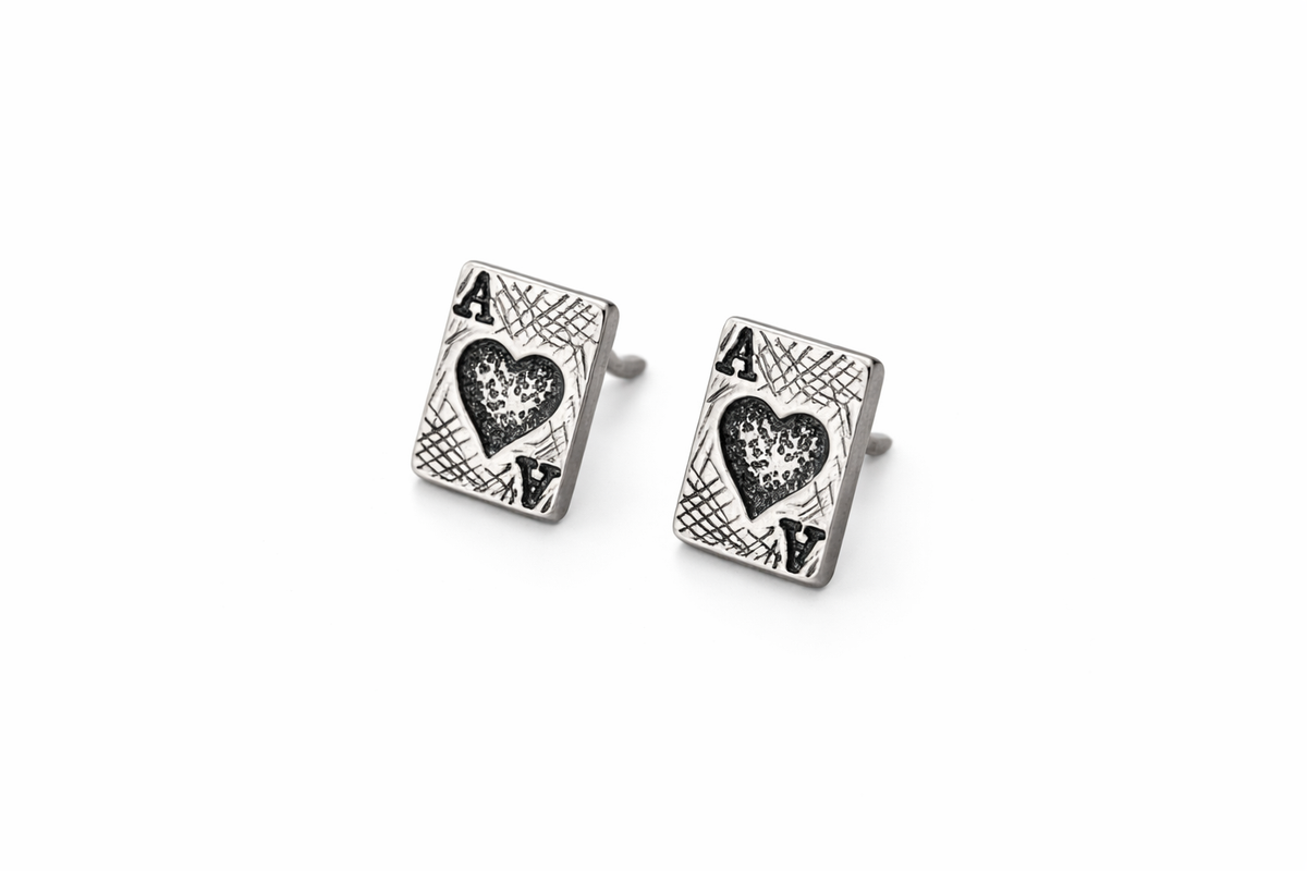 High Stakes Heart Stud Earrings