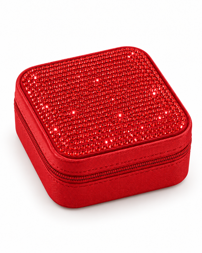 Sparkle & Go Rhinestone Travel Jewelry Organizer Case