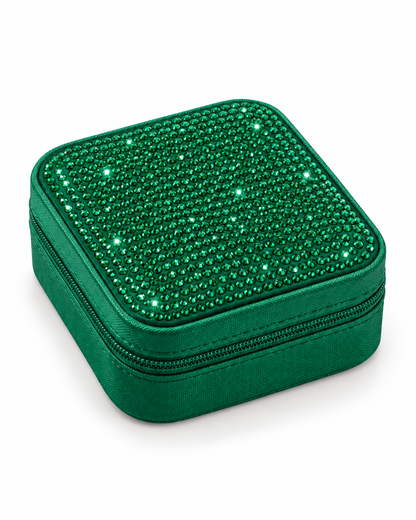 Sparkle & Go Rhinestone Travel Jewelry Organizer Case