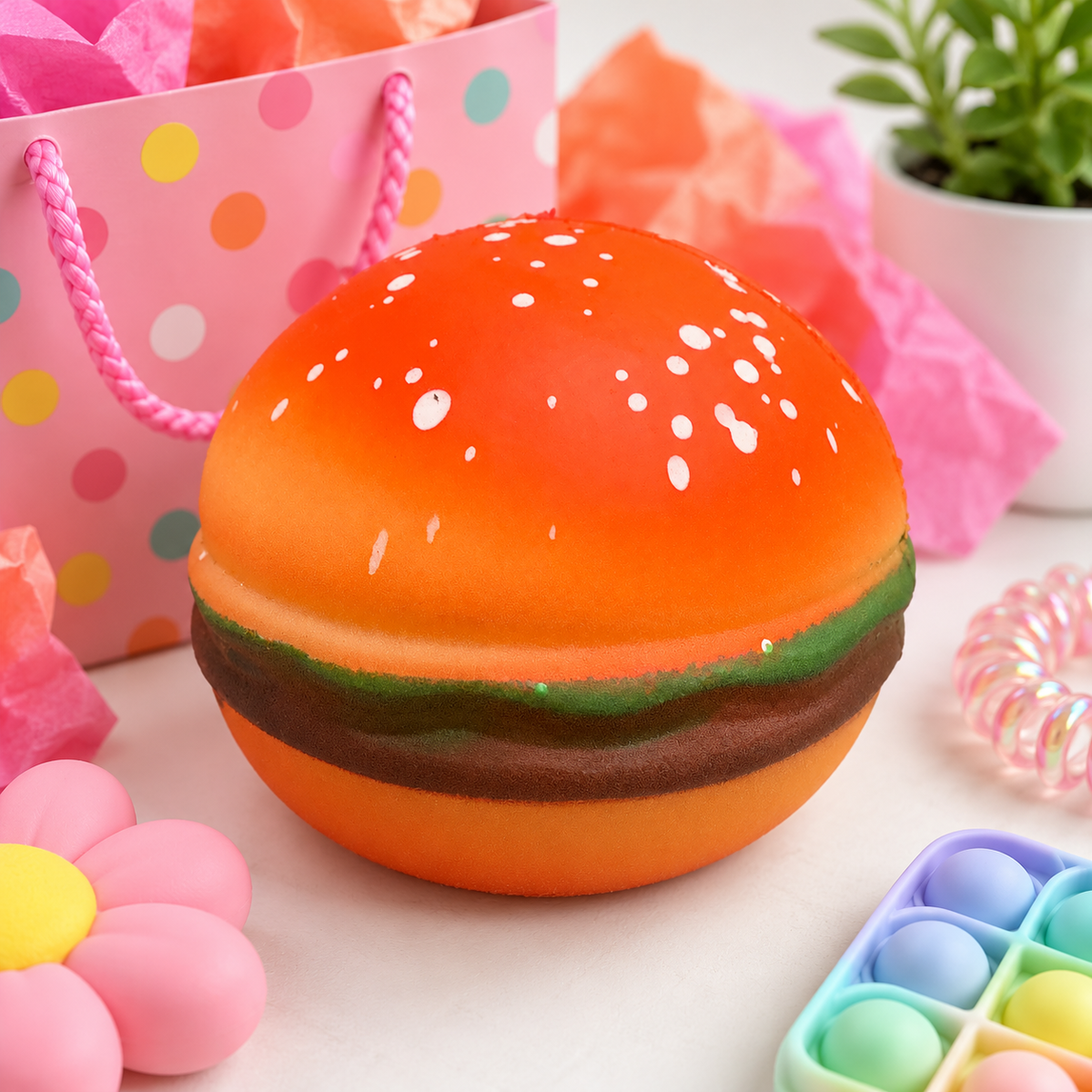 Squishy Hamburger Fidget Toy | Squeeze It, Don’t Eat It!