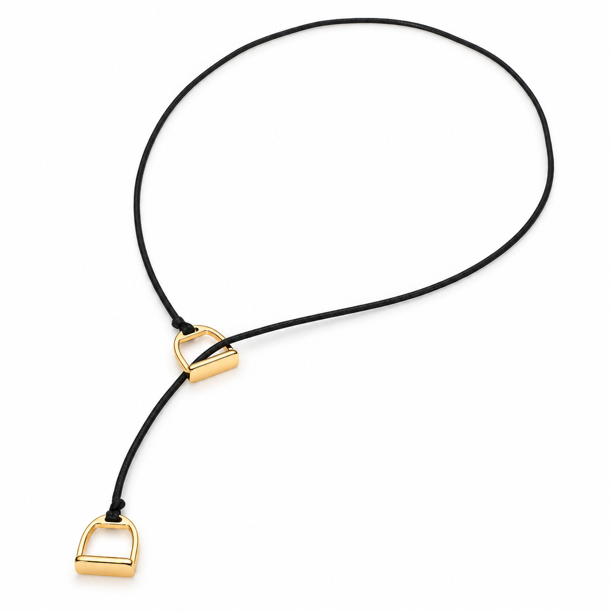 Equestrian Horsebit Adjustable Lariat Necklace | Gold or Silver
