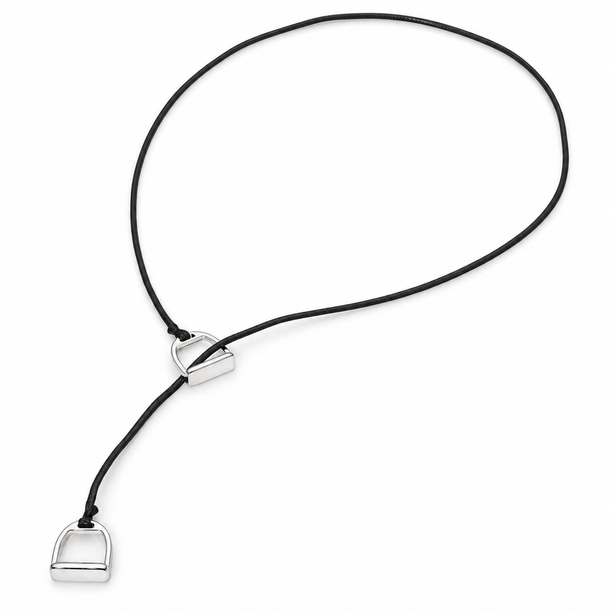 Equestrian Horsebit Adjustable Lariat Necklace | Gold or Silver