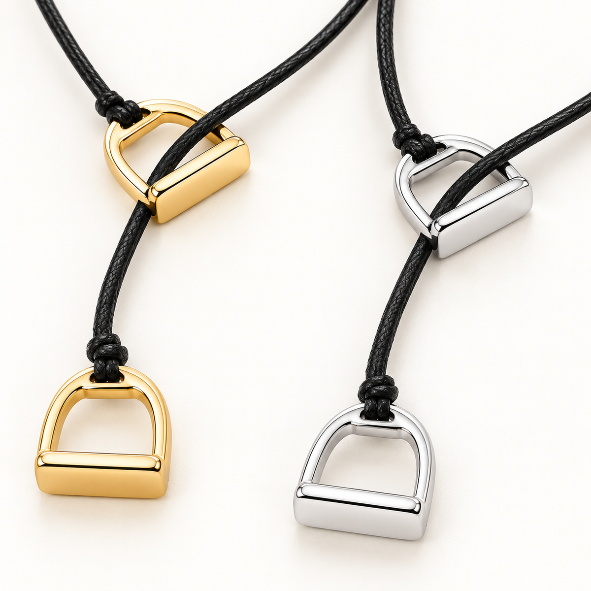 Equestrian Horsebit Adjustable Lariat Necklace | Gold or Silver