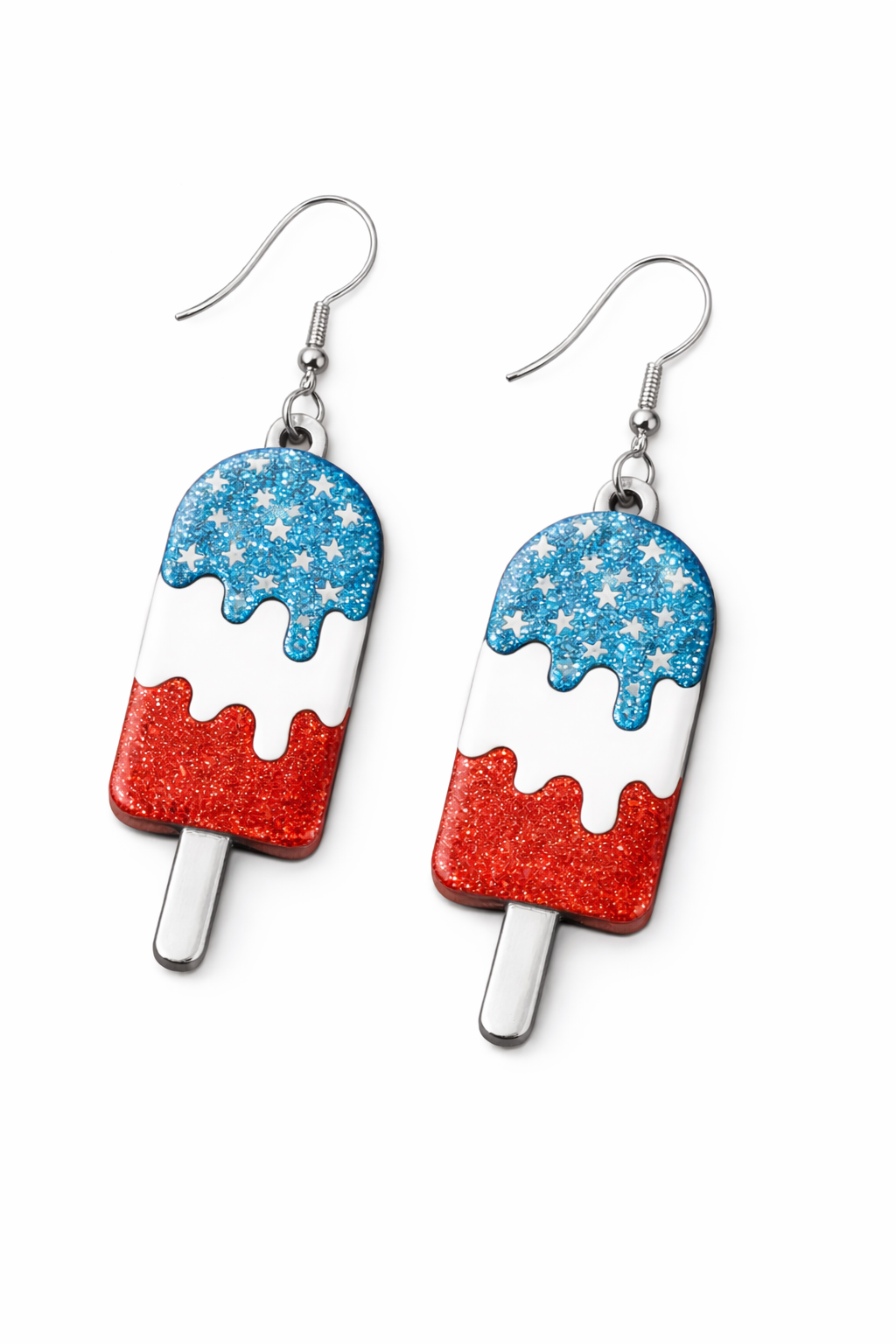 Summertime Americana Popsicle Fun Earrings