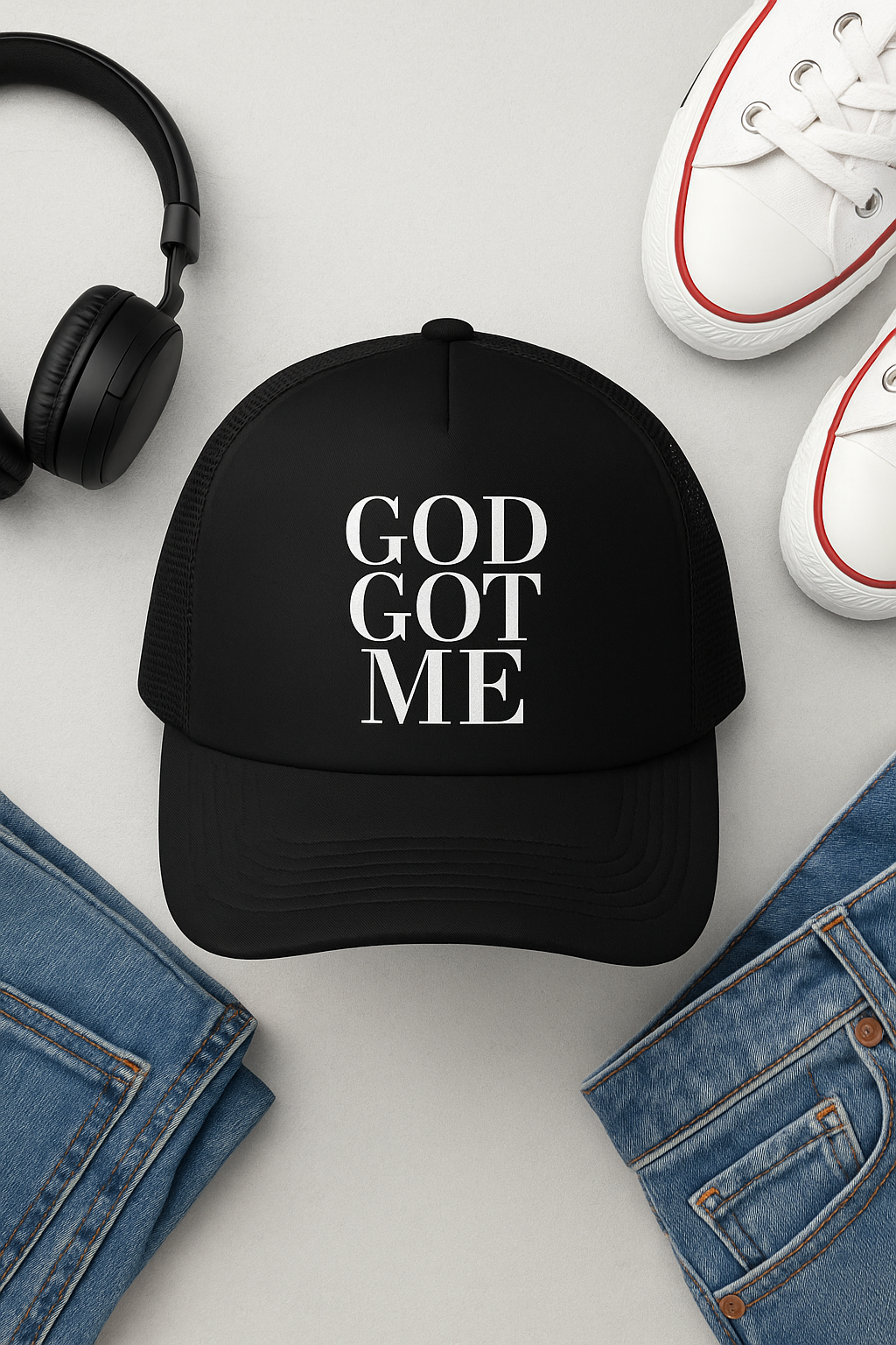 God Got Me Snapback Trucker Hat