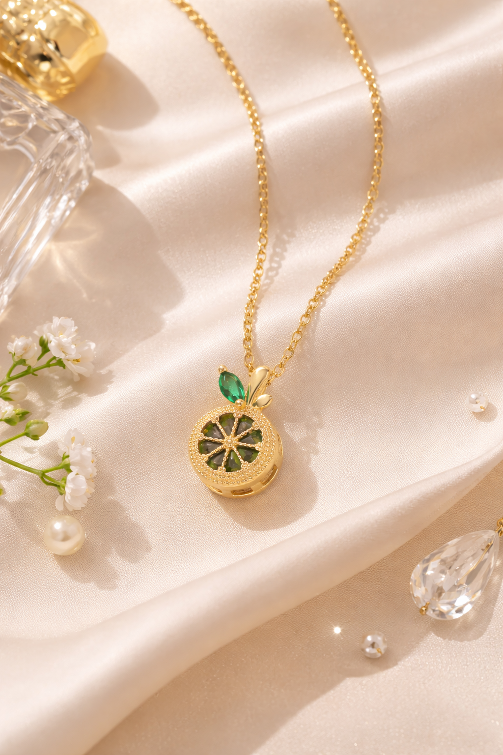 Devine Lime Citrus Time Stainless Steel Necklace