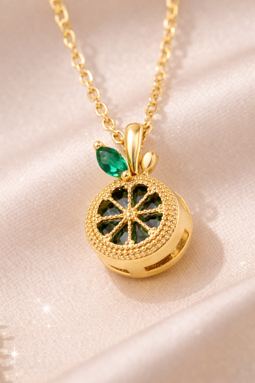 Devine Lime Citrus Time Stainless Steel Necklace