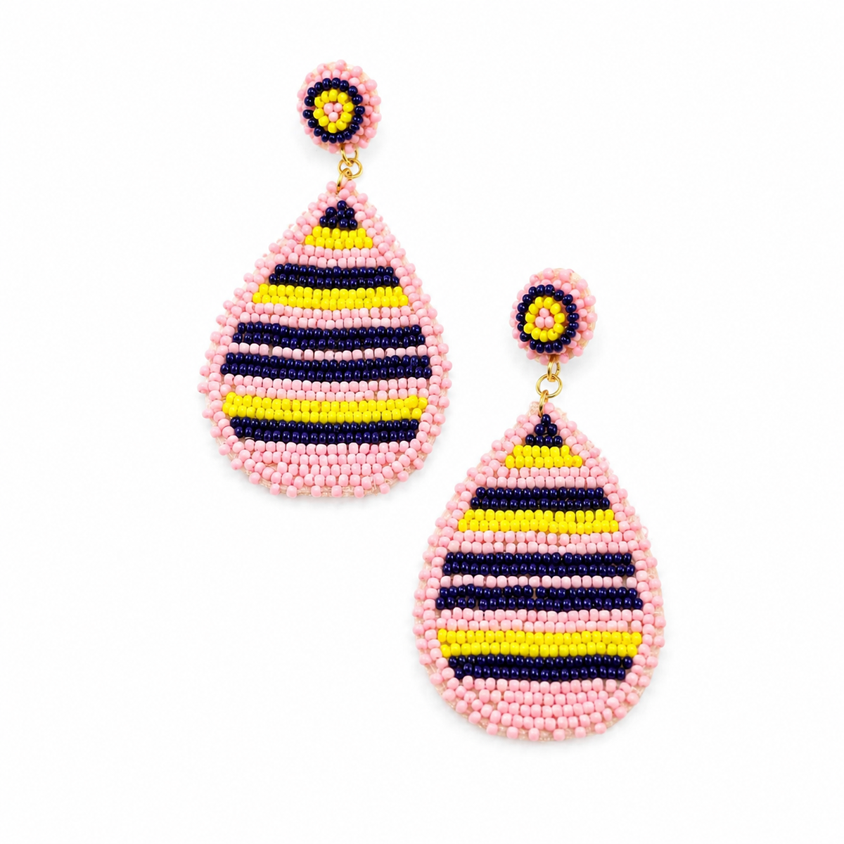 Magnolia Beaded Teardrop Earring LIGHT PINK