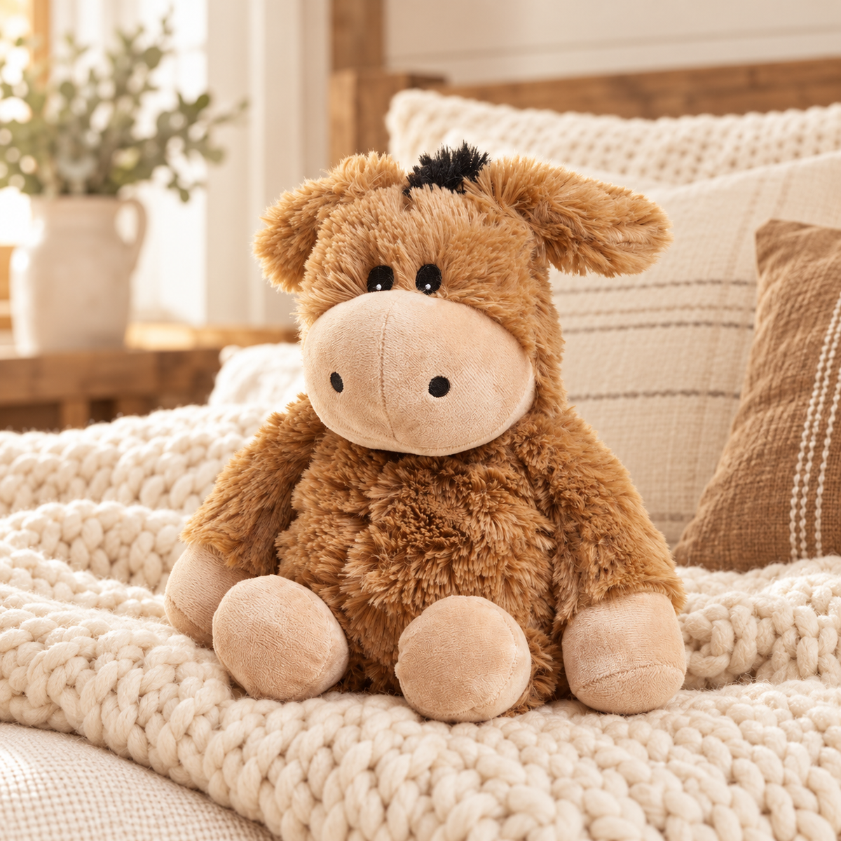 Warmies® Large Donkey | 13" Microwavable Lavender Plush